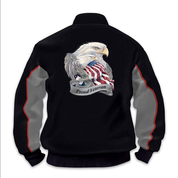 Veterans Salute Bomber Style Jacket - Picture 3 of 5
